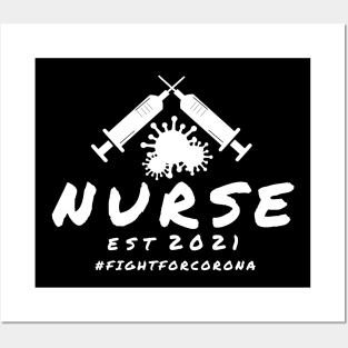 Nurses 2021 Shirt, Nurse Shirts, Quarantine Shirt, Front Line Hero Shirt, Nurse Hero Shirt, They are superhero white Posters and Art